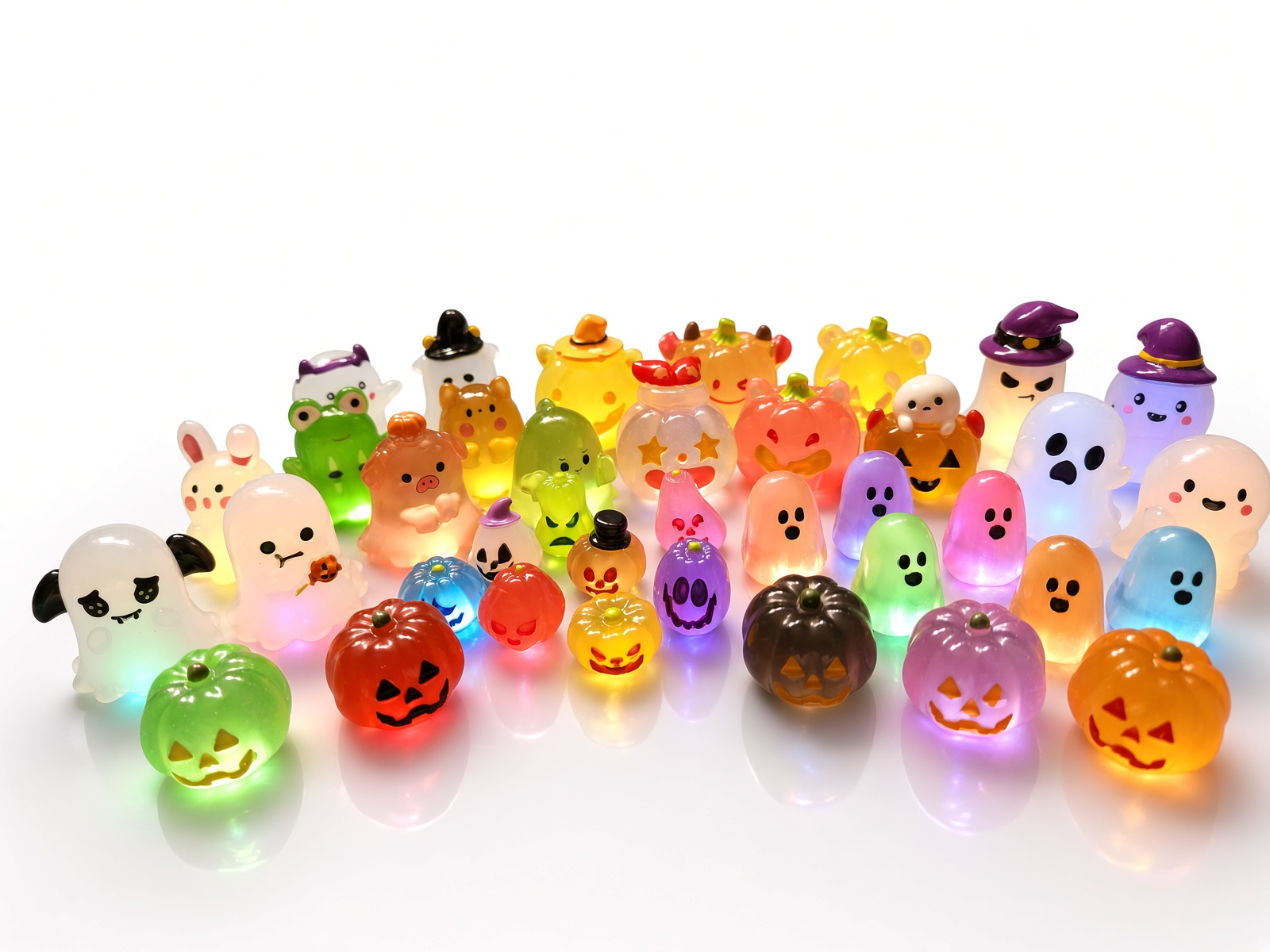 Halloween Glow Mates Glow in the Dark Animals – Cute Collectible Toy set in Pink Carry Case - Image 4